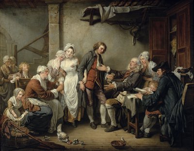 The Village Agreement, 1761 by Jean Baptiste Greuze